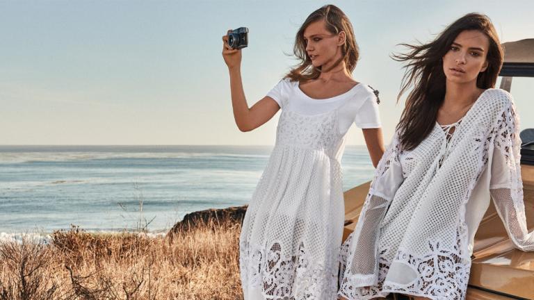 Emily Ratajkowski/ Sasha Pivovarova the spring-summer 2017 campaign TwinSet 