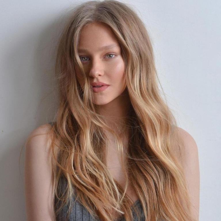 Skincare, blonde girl