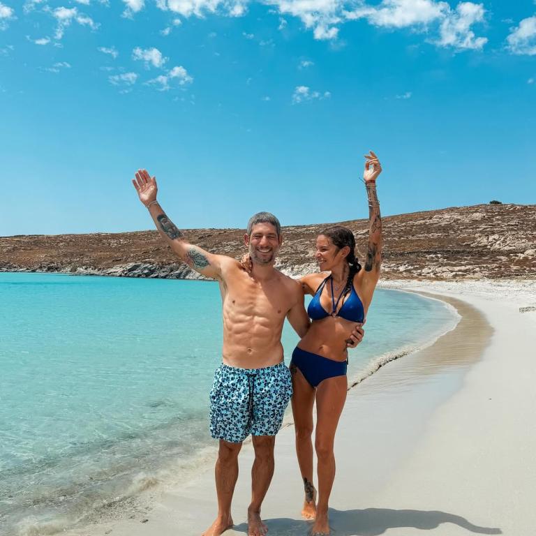 Εριέττα Κούρκουλου και Βύρωνας Βασιλειάδης βάφτισαν το δεύτερο παιδί τους