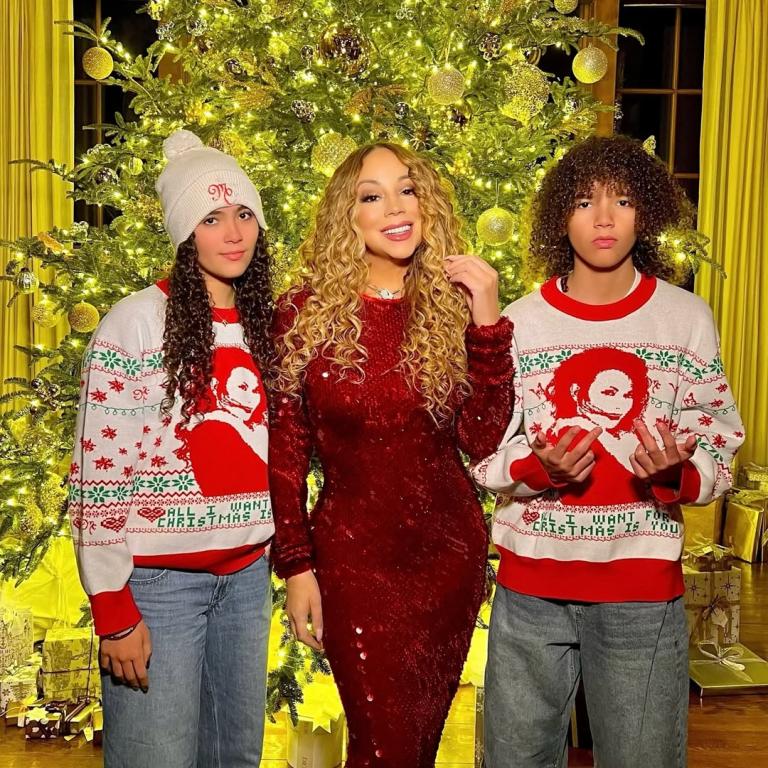 Η Mariah Carey με τα δίδυμα παιδιά της Monroe και Moroccan / Φωτογραφία: Instagram