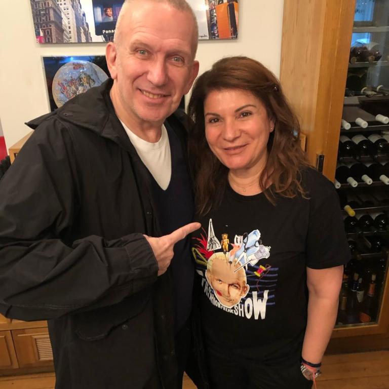 Η Αργυρώ Μπαρμπαρίγου με τον Jean Paul Gaultier