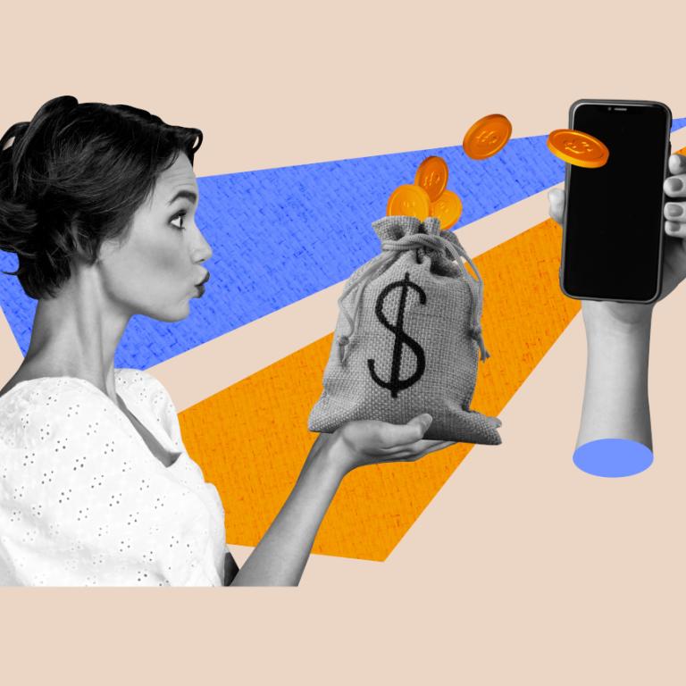 Κολάζ με χρήματα