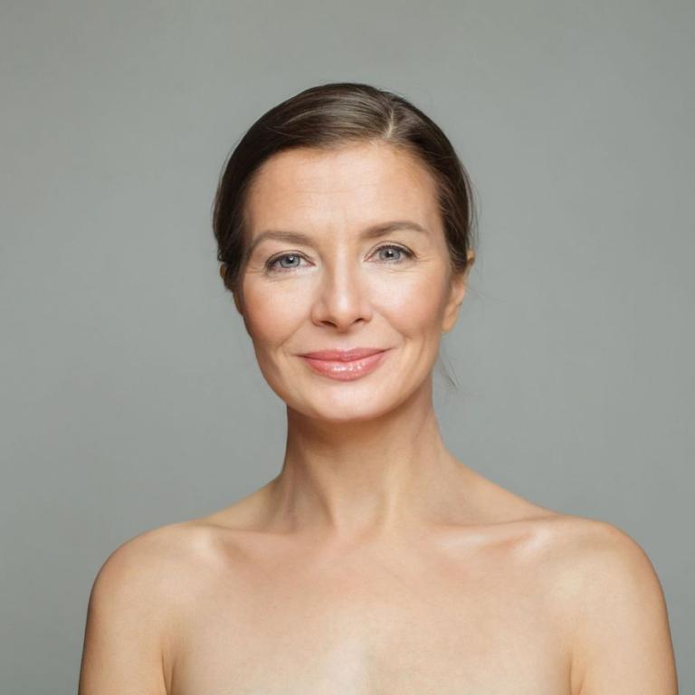 γυναίκα μετά τα 50 που χρησιμοποιεί αλόη βέρα για την επιδερμίδα της