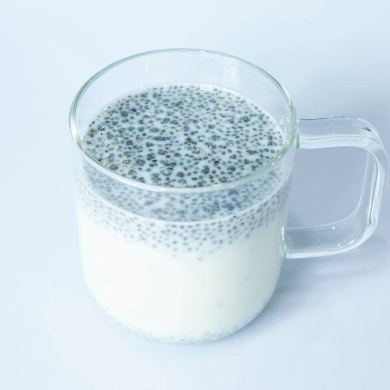 σπόροι chia σε γάλα και νερό