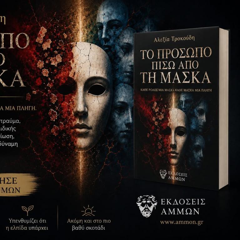 «Το πρόσωπο πίσω από τη μάσκα»: Το νέο μυθιστόρημα της Αλεξίας Τροκούδη για την παιδική κακοποίηση και τη δύναμη της λύτρωσης