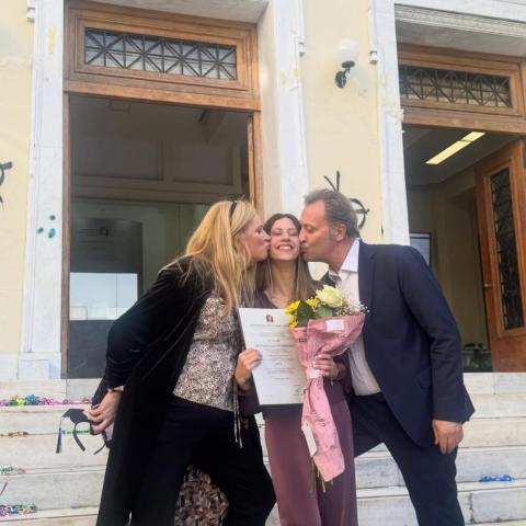 Η οικογένεια Οικονόμου στην ορκωμοσία