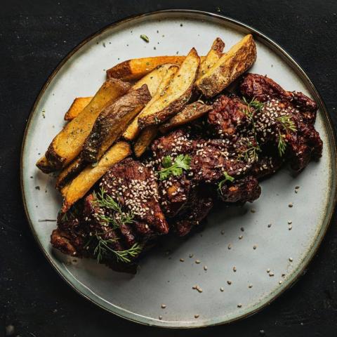 Γλασαρισμένη πανσέτα με πατάτες / Φωτογραφία: Unsplash