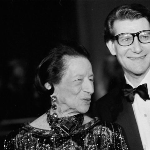 Diana Vreeland και Yves Saint Laurent στο Μet Gala 1983