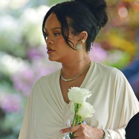 H Rihanna στην κηδεία του πατέρα της, 2025 