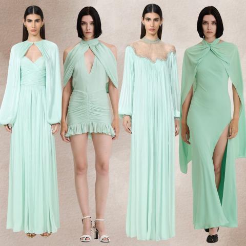 Δημιουργίες σε mint green από Έλληνες σχεδιαστές