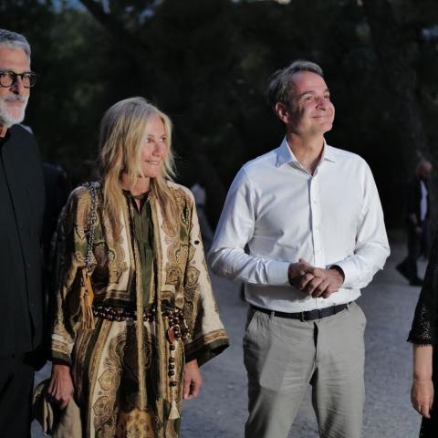 Γιώργος Κουμεντάκης-Μαρέβα και Κυριάκος Μητσοτάκης-Λίνα Μενδώνη/ NDP Photo Agency/ NDP Photo Agency