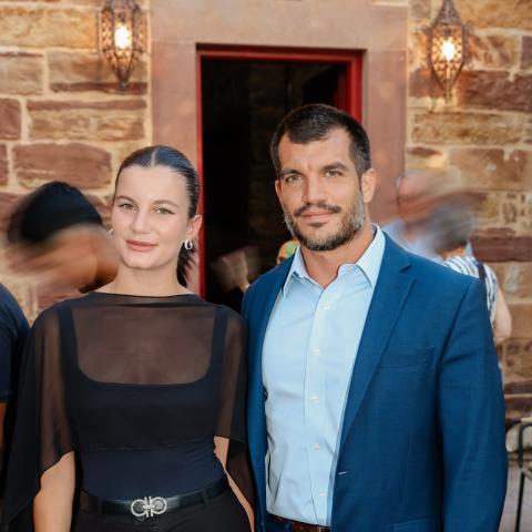 Η Αλίκη Καραμανλή και ο Πέτρος Ευθυμίου/Φωτογραφία Studio Panoulis