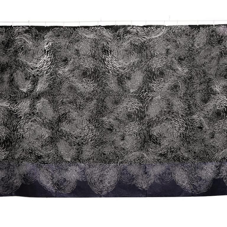 Orgasm - 2022 - handmade paper forn Nepal - 210x310cm